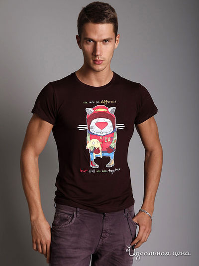Футболка Kseniya Knyazeva, цвет цвет темно-коричневый