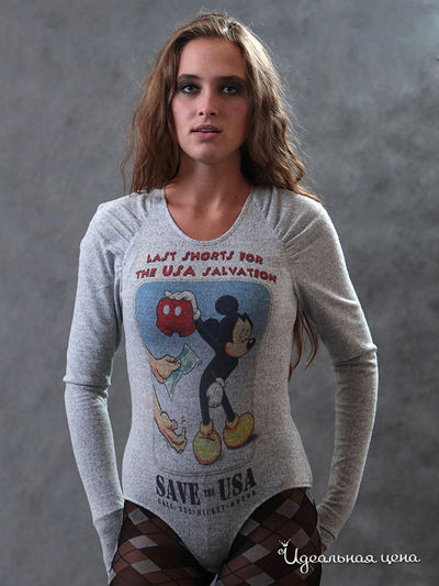 Боди Kseniya Knyazeva, цвет цвет серый