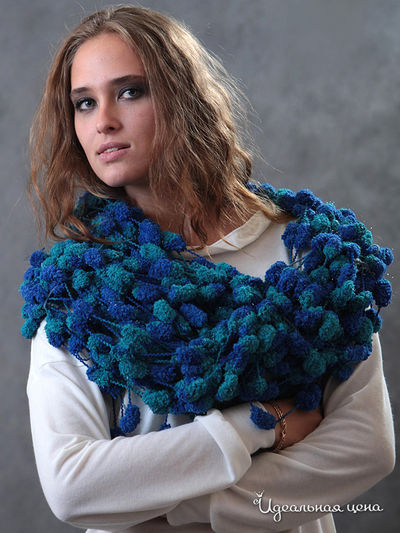 Шарф Kseniya Knyazeva, цвет цвет синий