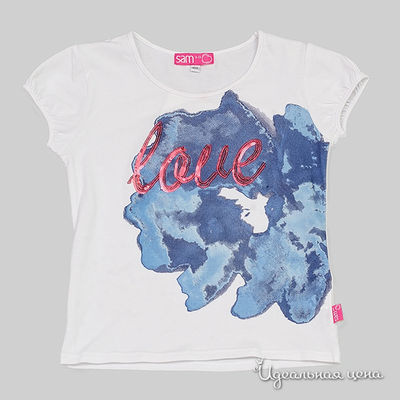 Футболка Sam13, цвет цвет белый / голубой