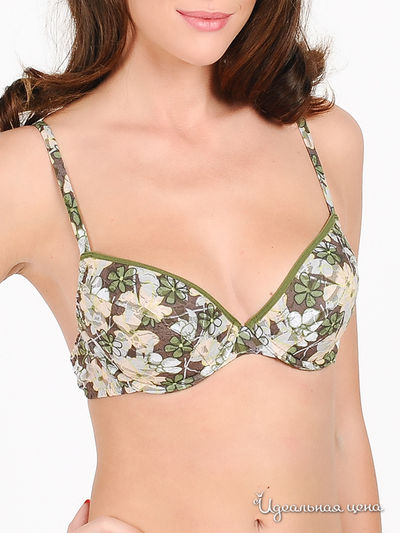 Бюстгальтер Laumelle, цвет цвет зеленый / коричневый