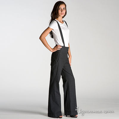 Брюки NafNaf, цвет цвет темно-серый