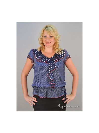 Блуза Forus, цвет цвет синий / белый