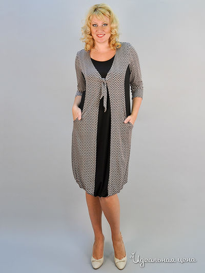 Платье Forus, цвет цвет черный / бежевый