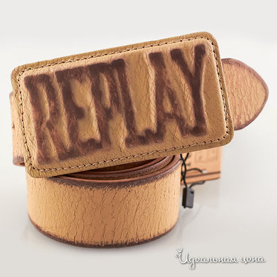 Ремень Replay, цвет цвет бежевый