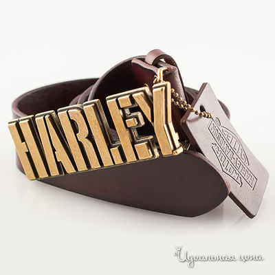 Ремень Harley Davidson, цвет цвет коричневый