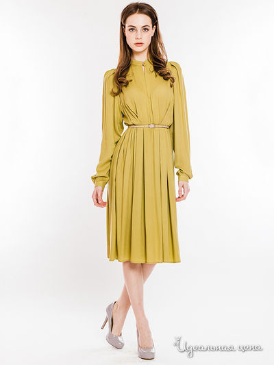 Платье Pepen, цвет цвет оливковый