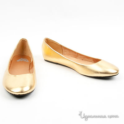 Балетки BUTTERFLY, цвет цвет золотистый