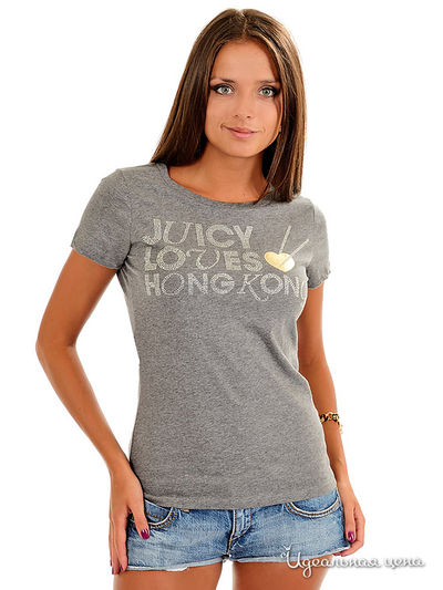 Футболка Juicy Couture, цвет цвет серый