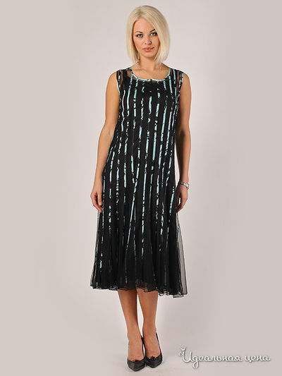 Платье Gold, цвет цвет бирюзовый / черный