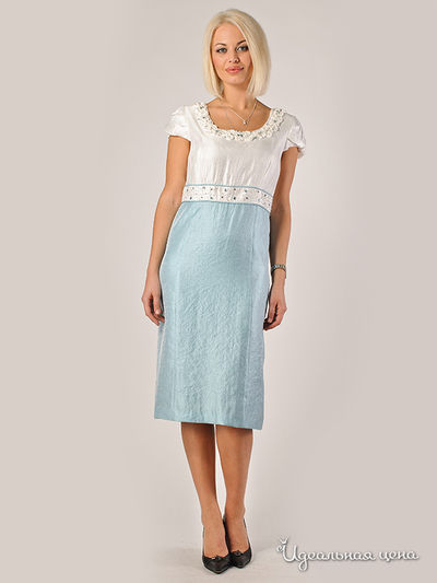 Платье Gold, цвет цвет голубой / белый