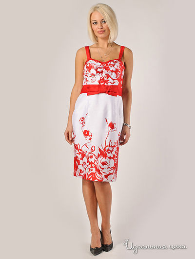 Платье Kate Cooper&amp;Rouge женское, цвет красный / белый