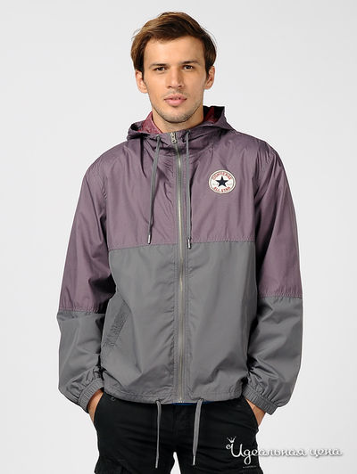 Ветровка Convers, цвет цвет серый / бордовый