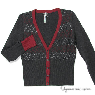 Кардиган Cleverly, цвет цвет серый / бордовый / белый