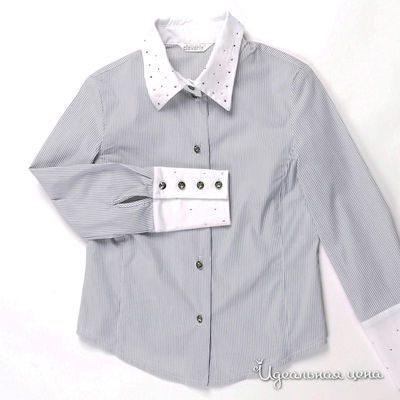 Блузка Cleverly, цвет цвет серый / принт полоска