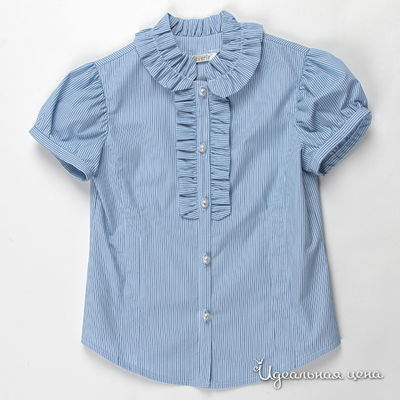 Блузка Cleverly, цвет цвет голубой / принт полоска