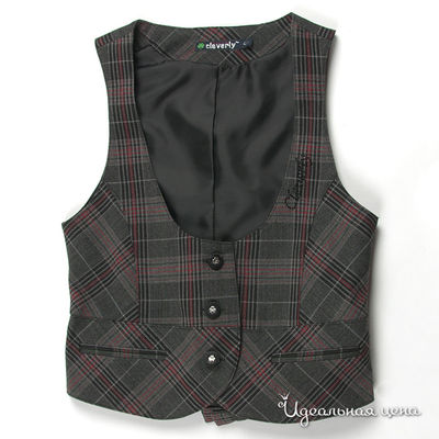 Жилет Cleverly, цвет цвет серый / принт клетка