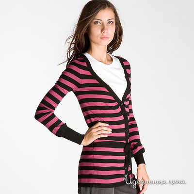 Кардиган NafNaf, цвет цвет черный / розовый