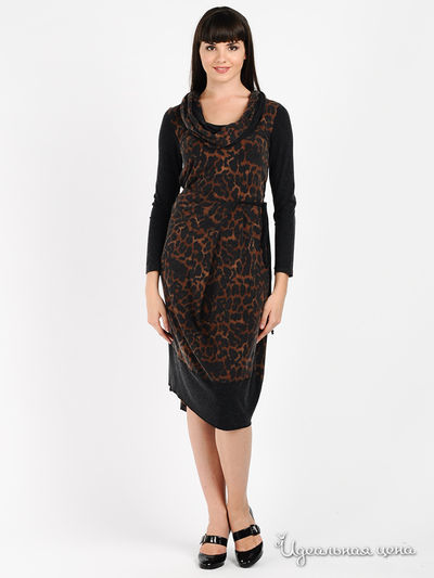 Платье MadamT, цвет цвет коричневый / принт леопард