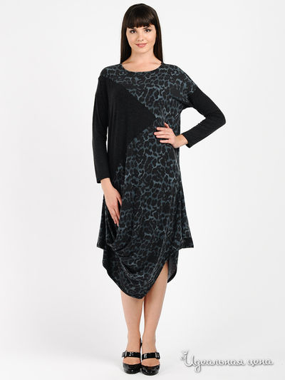 Платье MadamT, цвет цвет серый / принт леопард