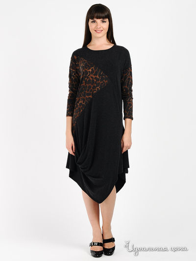 Платье MadamT, цвет цвет серый / коричневый