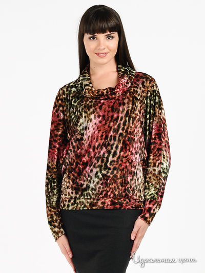 Блуза MadamT, цвет цвет зеленый / розовый