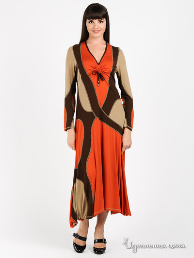 Платье MadamT, цвет цвет коричневый / бежевый / оранжевый