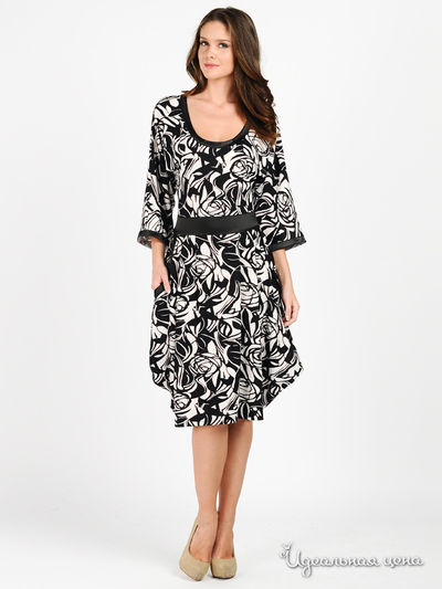 Платье MadamT, цвет цвет черный / белый