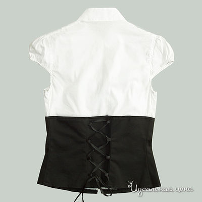 Блуза Deline для девочки, цвет белый / черный
