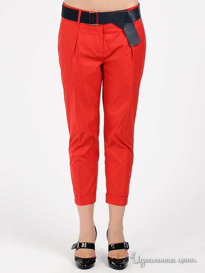 Брюки с ремнем ODRI, цвет цвет красный