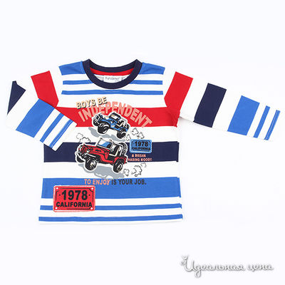 Лонгслив Fun time, цвет цвет темно-синий / голубой / белый