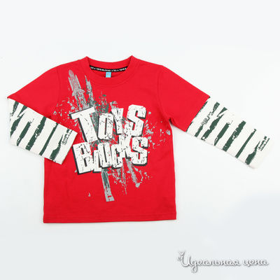 Лонгслив V-Land, цвет цвет красный / белый