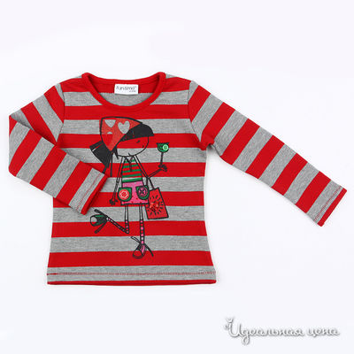 Лонгслив Fun time, цвет цвет серый / красный