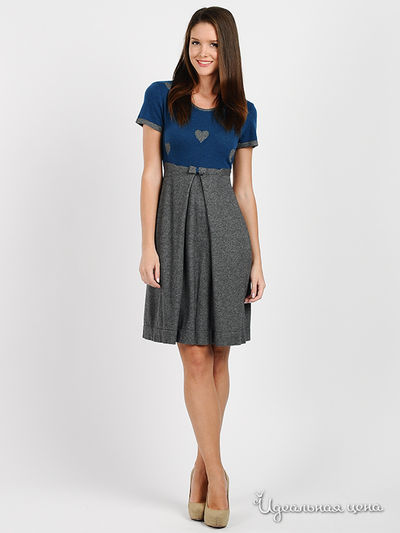 Платье Pois, цвет цвет синий / серый