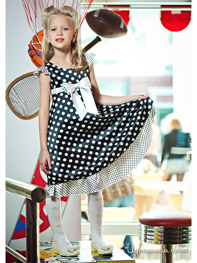 Платье Мадама, цвет цвет черный / принт горох