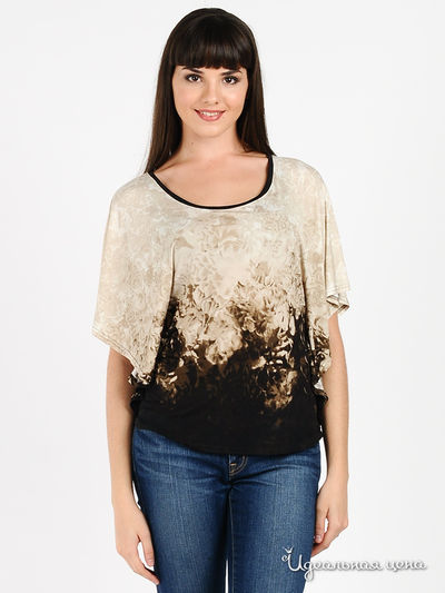 Блуза MadamT, цвет цвет шоколадный / бежевый