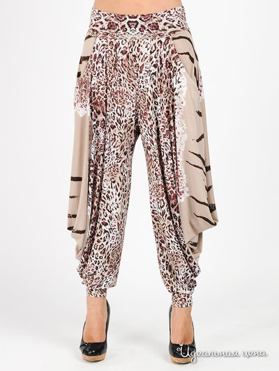 Брюки MadamT, цвет цвет коричневый / принт леопард