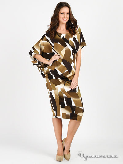 Платье MadamT, цвет цвет коричневый