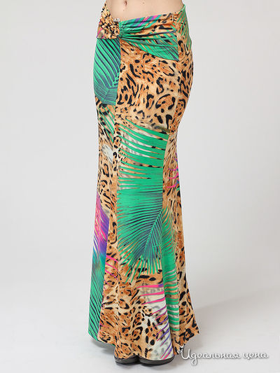 Юбка MadamT, цвет цвет бежевый / зеленый