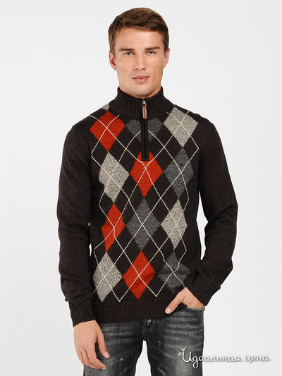 Джемпер State of Art, цвет цвет серый / красный / светло-серый