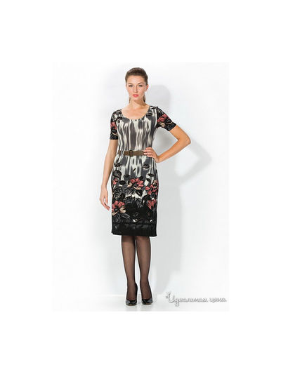 Платье Remix, цвет цвет серый / принт цветы