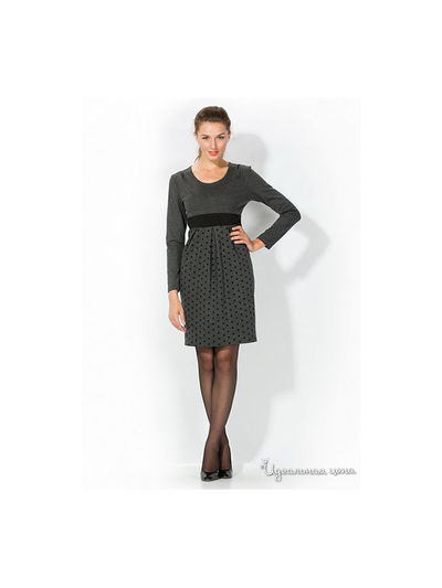 Платье Remix, цвет цвет серый / принт горох