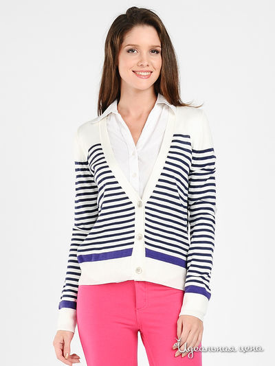 Кардиган LMARMY, цвет цвет белый / темно-синий