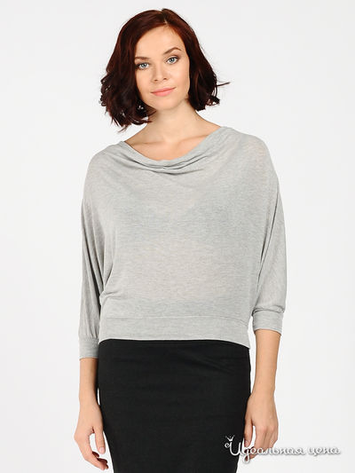 Блуза Double zero, цвет цвет серый меланж