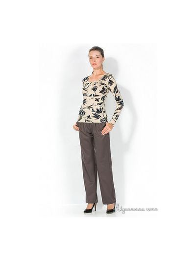 Лонгслив Remix, цвет цвет бежевый / принт птицы