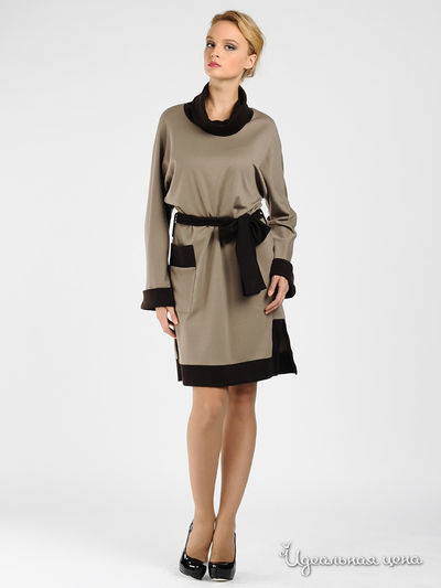 Платье Adzhedo, цвет цвет бежевый / кофейный