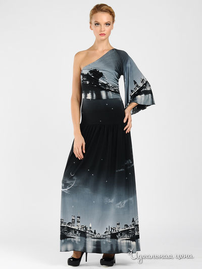 Платье Adzhedo, цвет цвет черный / бирюзовый