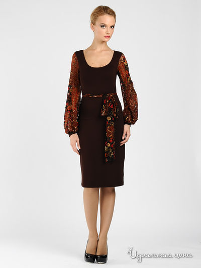 Платье Adzhedo, цвет цвет кофейный