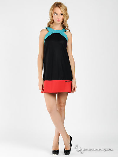 Платье Miss Sixty, цвет цвет черный / красный / бирюзовый