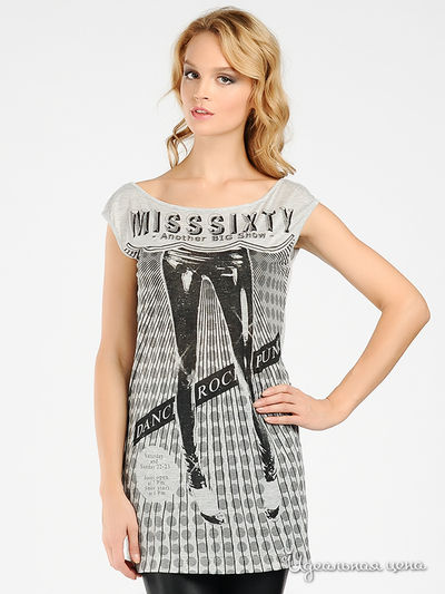 Майка Miss Sixty, цвет цвет серый